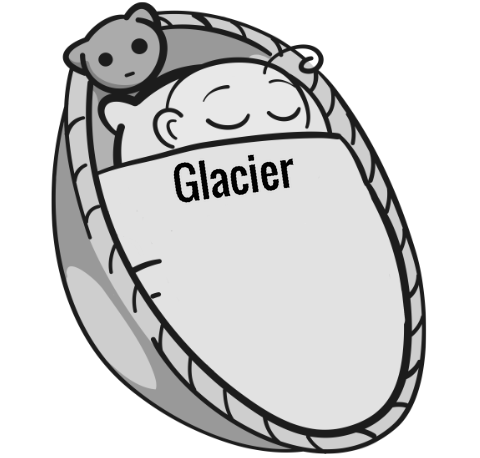 Glacier sleeping baby
