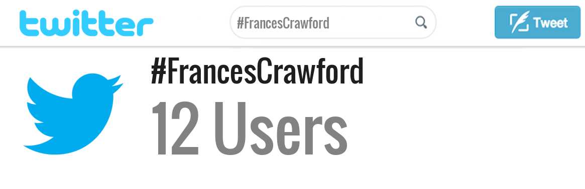 Frances Crawford twitter account