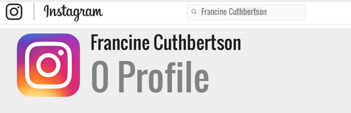Francine Cuthbertson instagram account