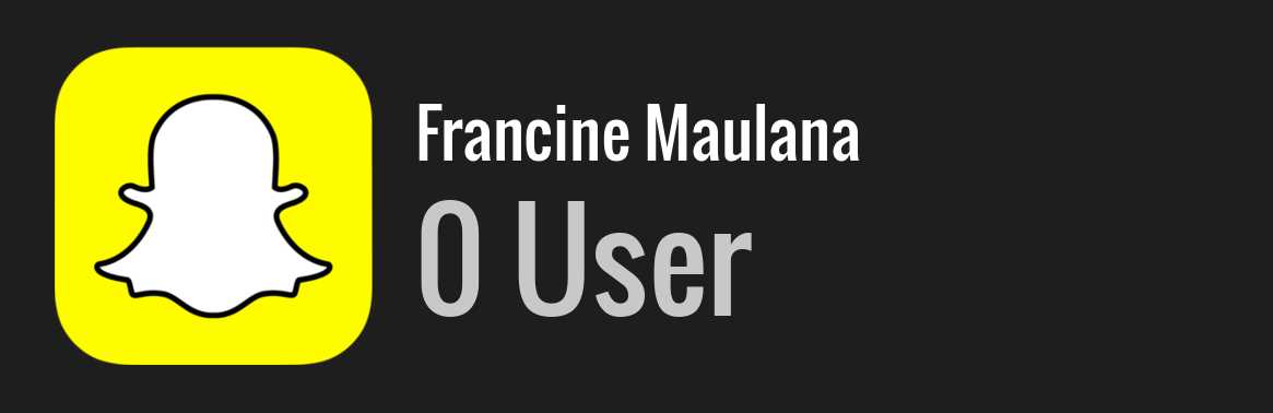 Francine Maulana snapchat