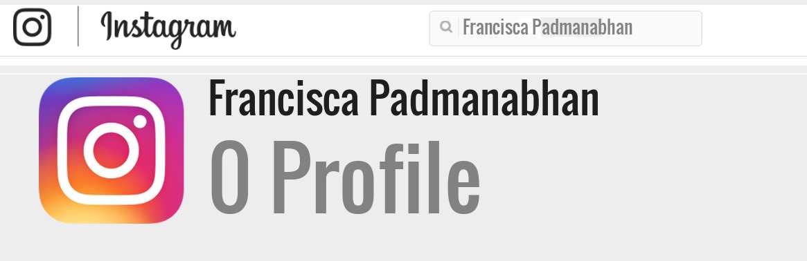 Francisca Padmanabhan instagram account