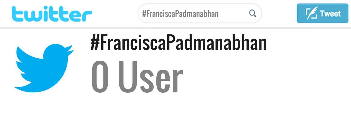 Francisca Padmanabhan twitter account