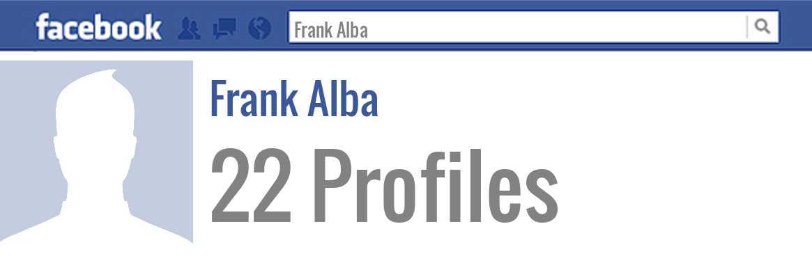 Frank Alba facebook profiles