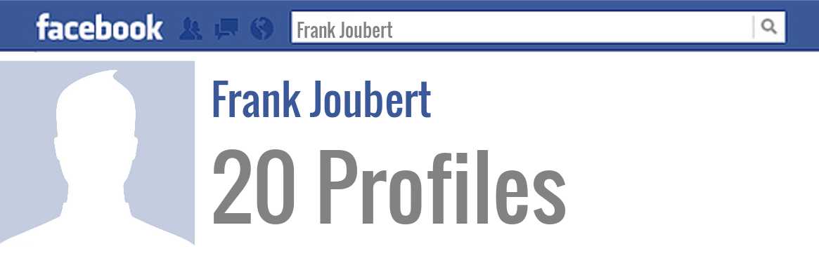 Frank Joubert facebook profiles