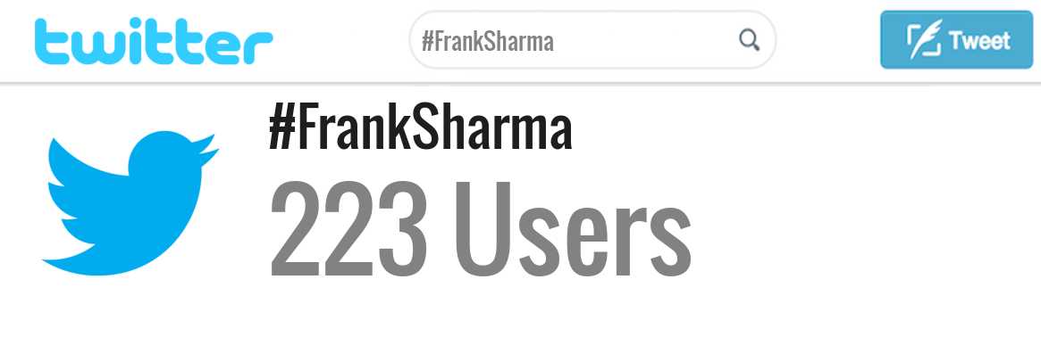 Frank Sharma twitter account