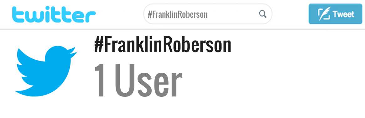 Franklin Roberson twitter account