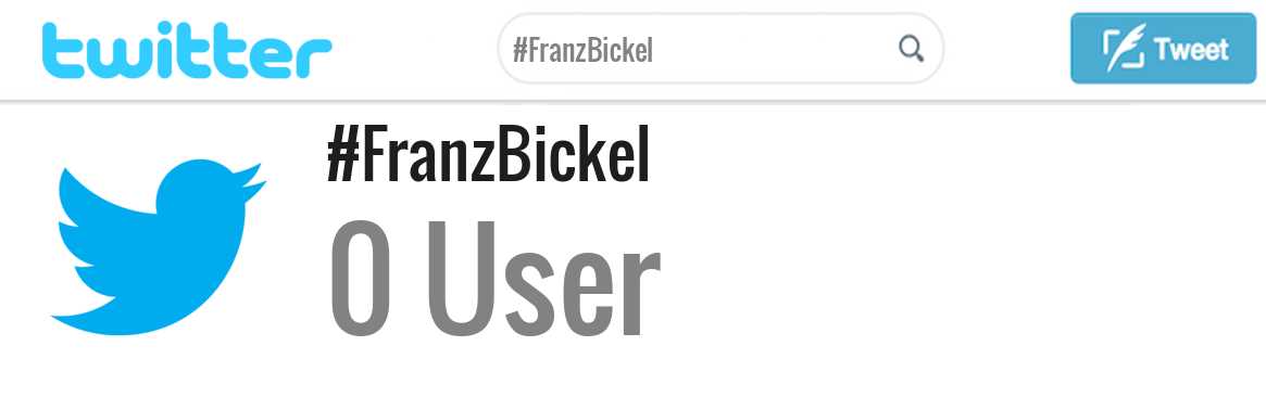 Franz Bickel twitter account