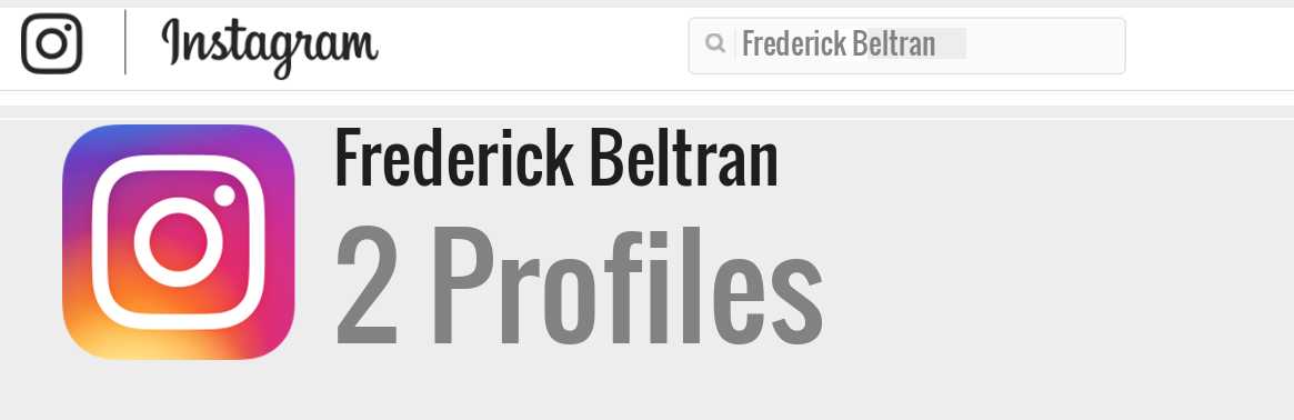 Frederick Beltran instagram account
