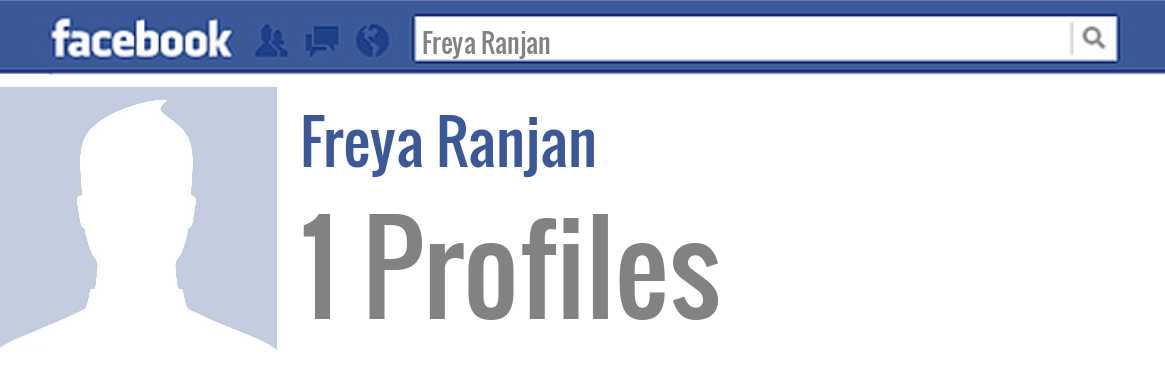Freya Ranjan facebook profiles