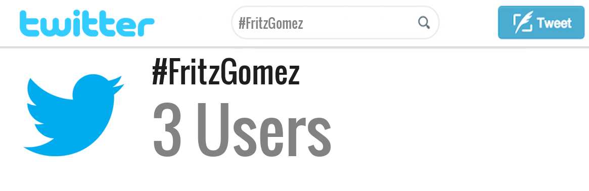 Fritz Gomez twitter account