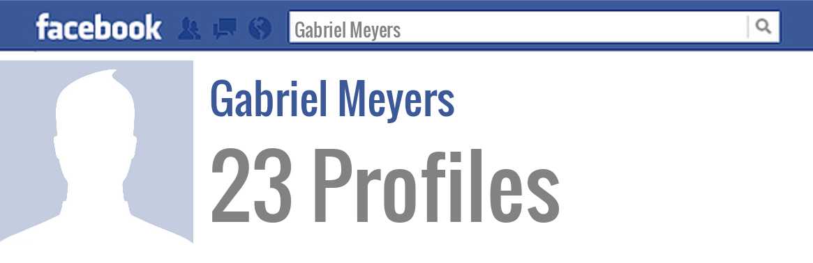 Gabriel Meyers facebook profiles