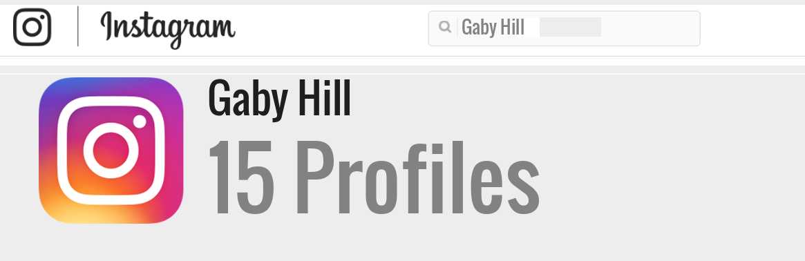 Gaby Hill instagram account