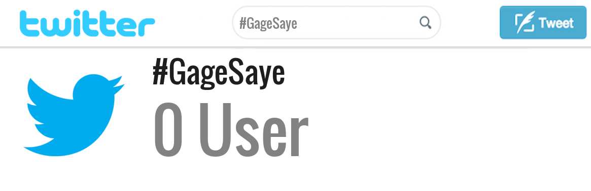 Gage Saye twitter account