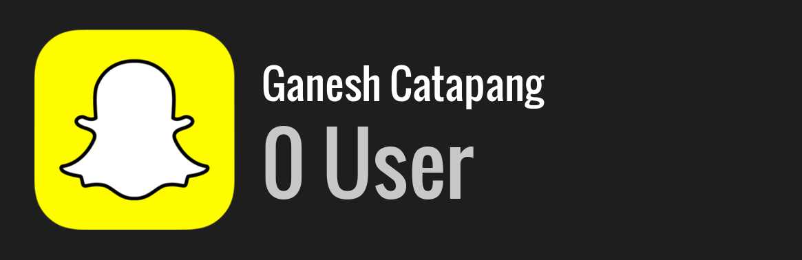 Ganesh Catapang snapchat