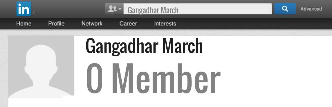 Gangadhar March linkedin profile