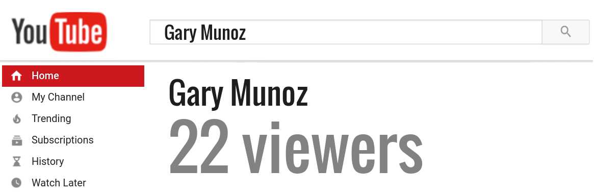 Gary Munoz youtube subscribers