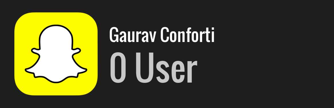 Gaurav Conforti snapchat