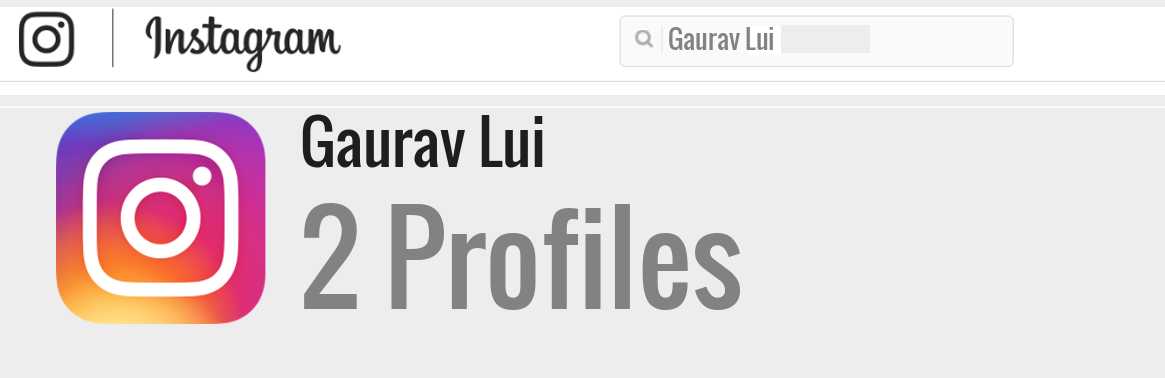 Gaurav Lui instagram account