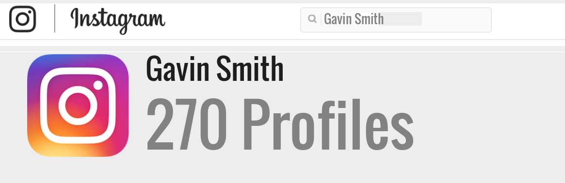 Gavin Smith instagram account