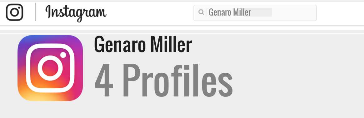 Genaro Miller instagram account