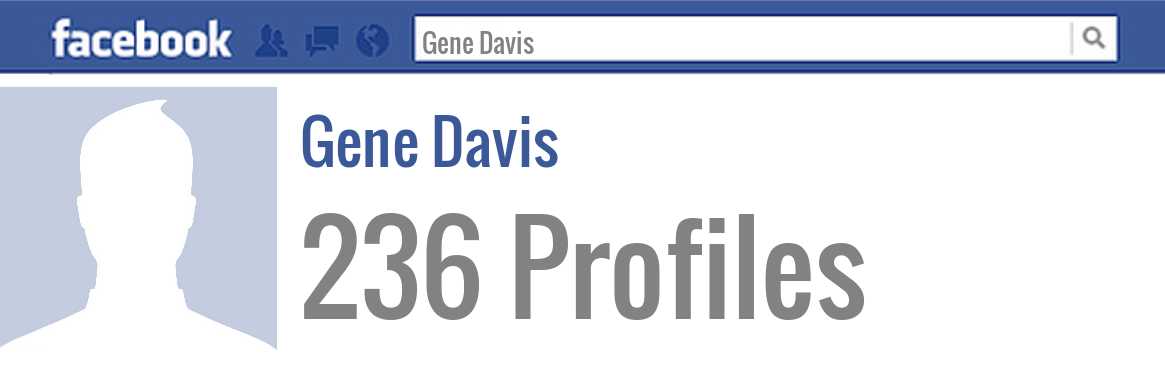 Gene Davis facebook profiles