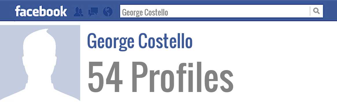 George Costello facebook profiles