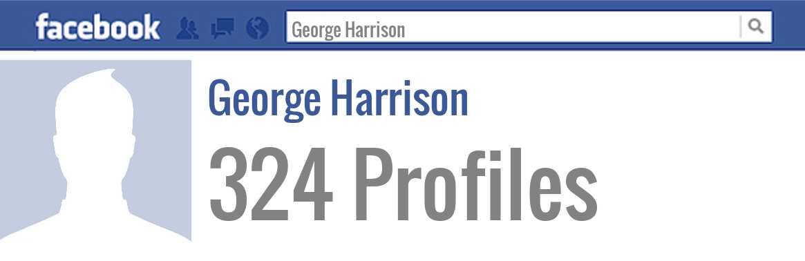 George Harrison facebook profiles