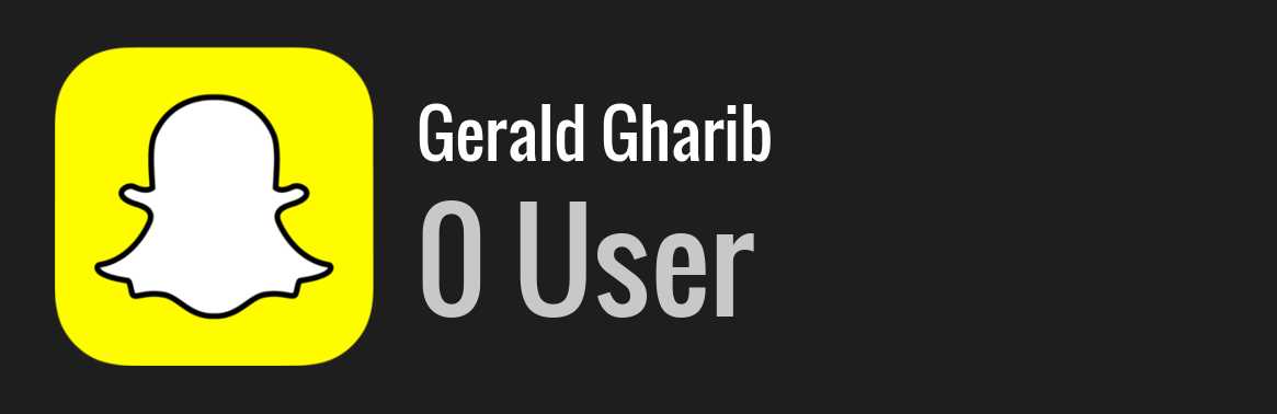 Gerald Gharib snapchat