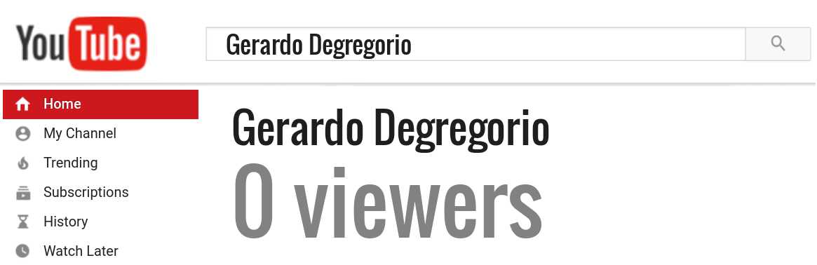 Gerardo Degregorio youtube subscribers