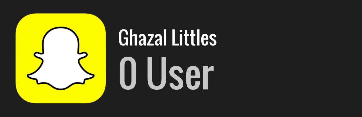 Ghazal Littles snapchat
