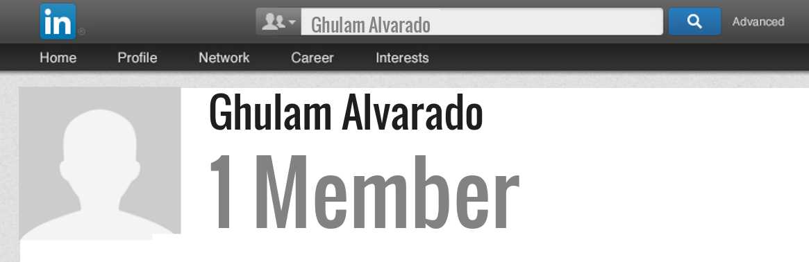 Ghulam Alvarado linkedin profile