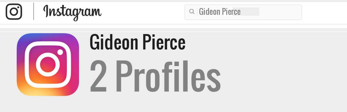 Gideon Pierce instagram account