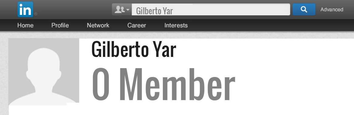 Gilberto Yar linkedin profile