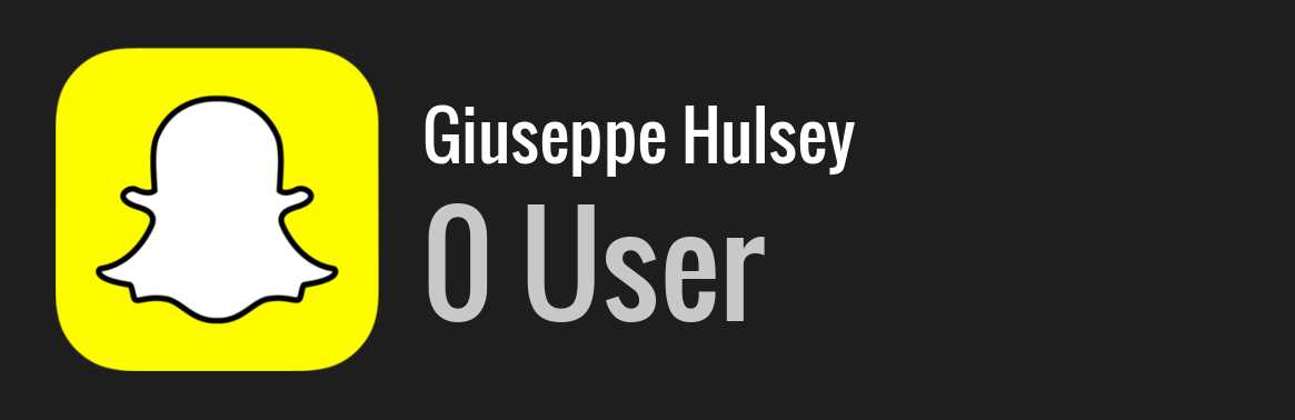 Giuseppe Hulsey snapchat