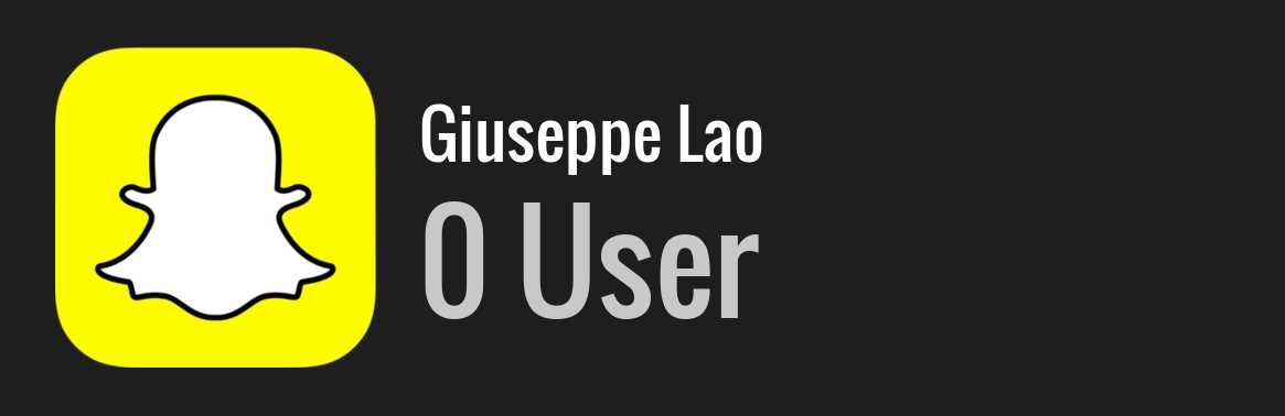 Giuseppe Lao snapchat