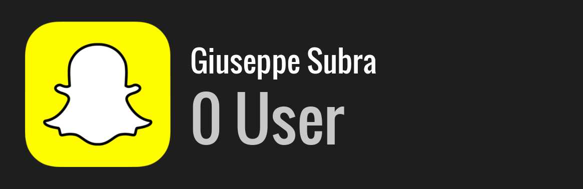 Giuseppe Subra snapchat