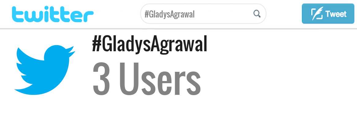 Gladys Agrawal twitter account