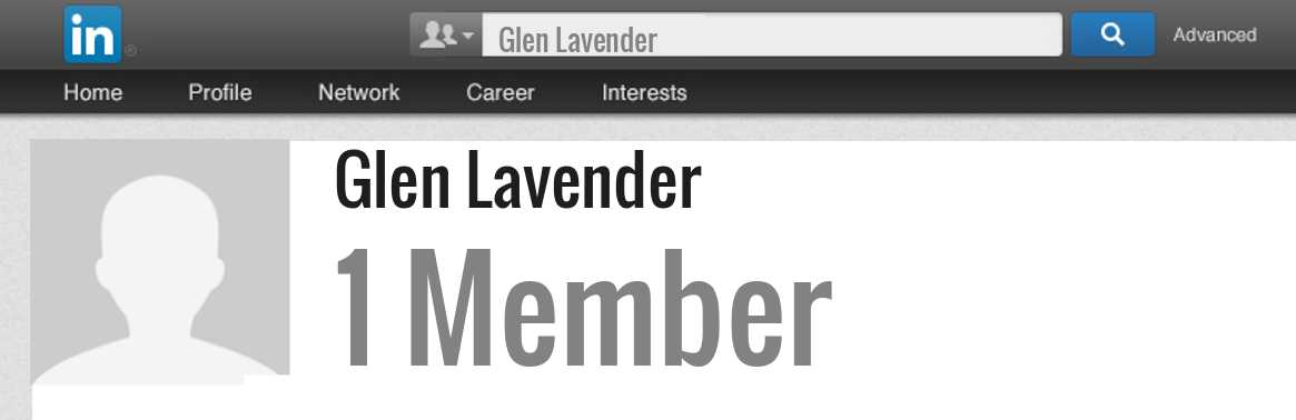 Glen Lavender linkedin profile
