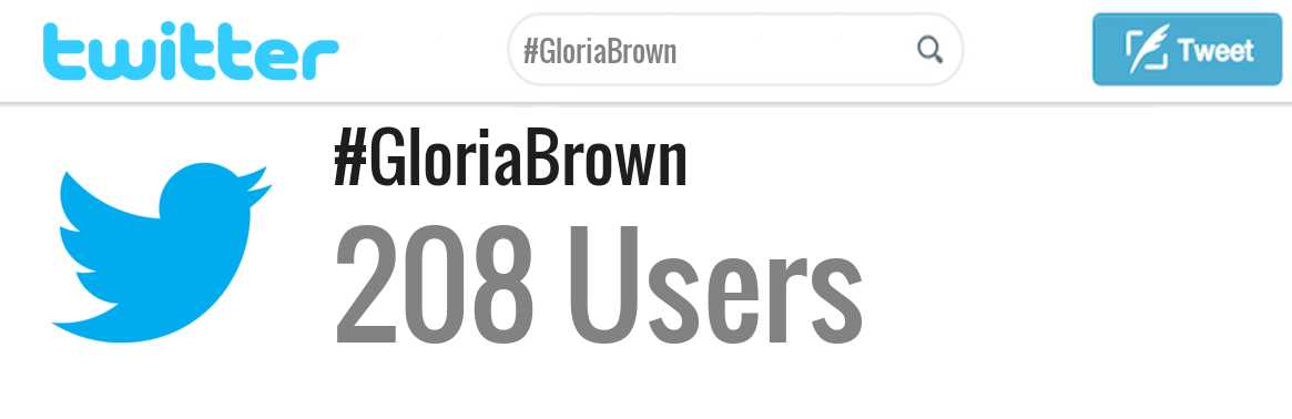Gloria Brown twitter account