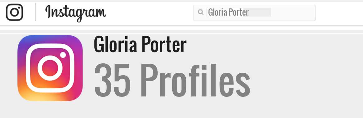 Gloria Porter instagram account
