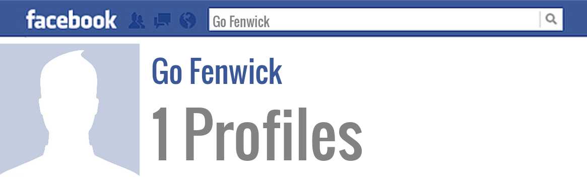 Go Fenwick facebook profiles