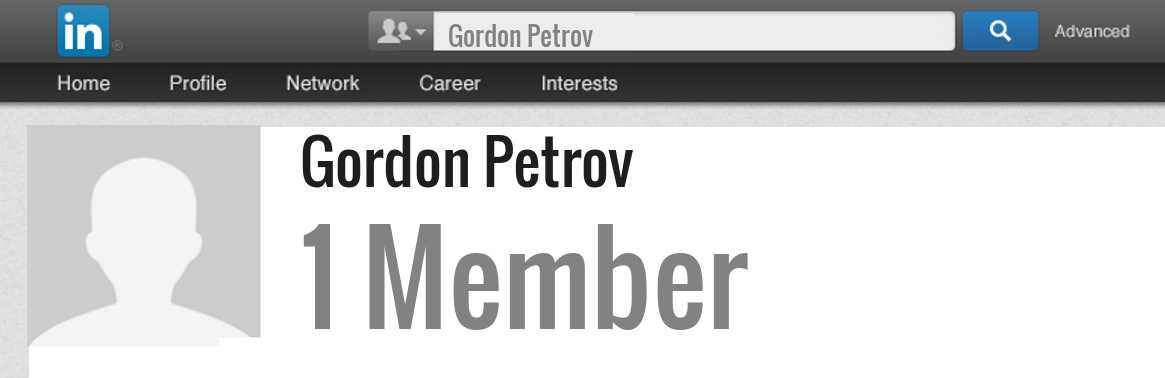 Gordon Petrov linkedin profile