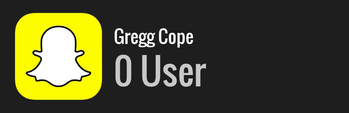 Gregg Cope snapchat