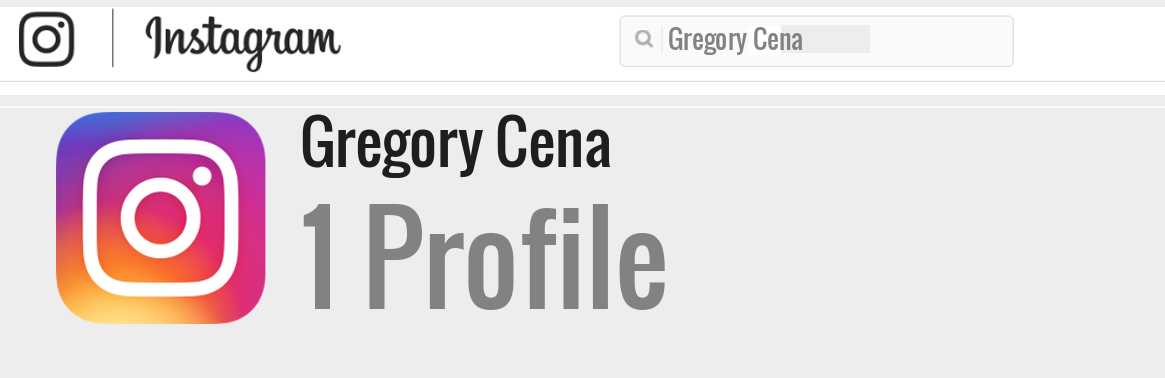 Gregory Cena instagram account