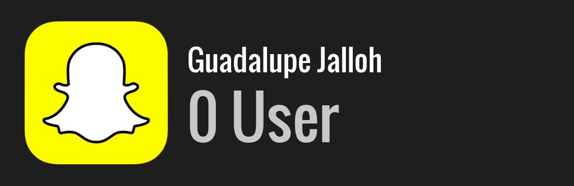 Guadalupe Jalloh snapchat