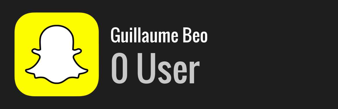 Guillaume Beo snapchat