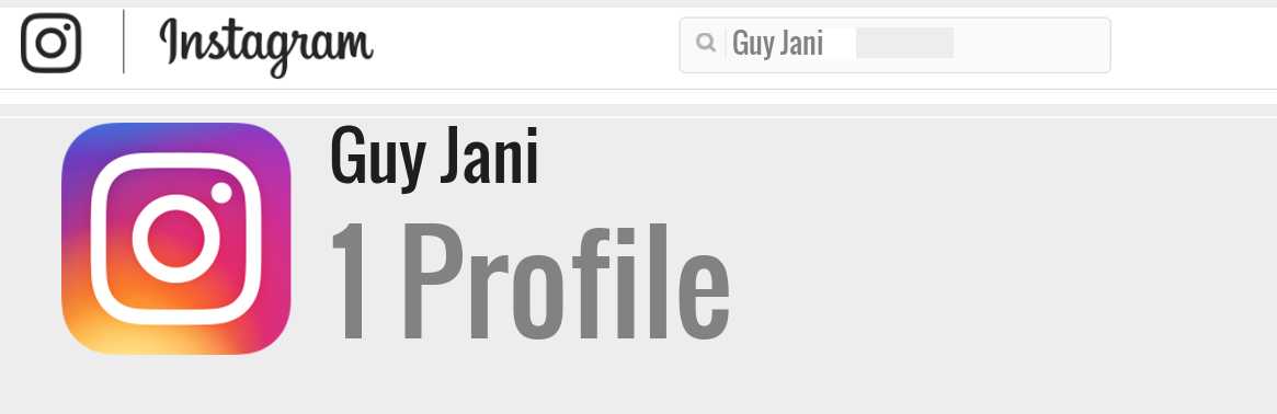 Guy Jani instagram account