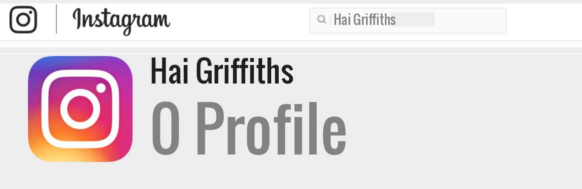 Hai Griffiths instagram account