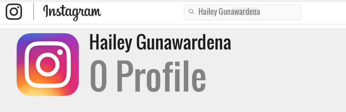 Hailey Gunawardena instagram account