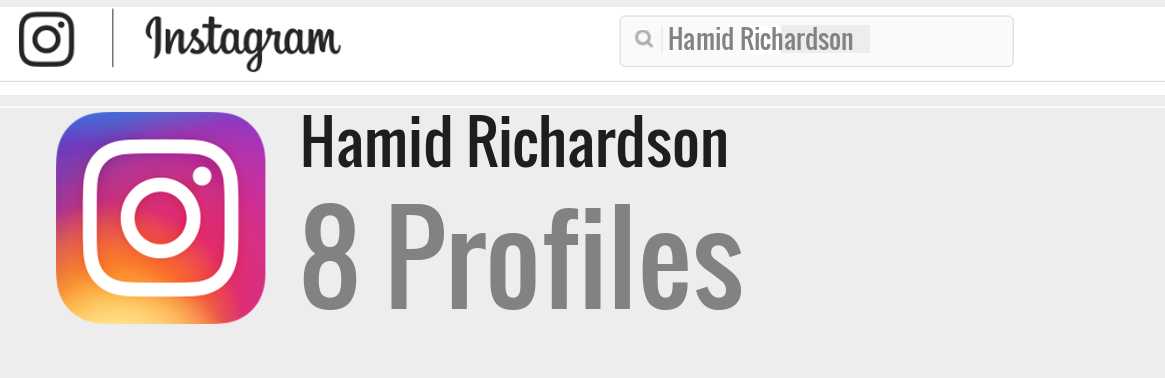 Hamid Richardson instagram account